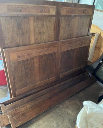 Letto in legno anni 40/50