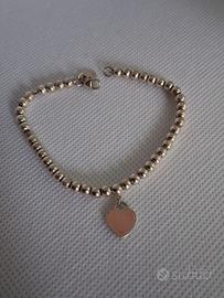 Bracciale palline Tiffany & Co. cuore smaltato ros