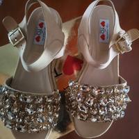 sandali con strass giganti Gai Mattiolo