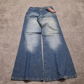 Vintage anni 2000 jeans donna a PALAZZO low waist 