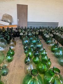 Bottiglioni in vetro artigianato d'epoca