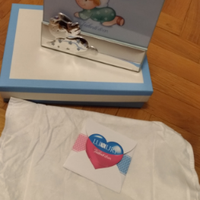 Cornice Portafoto Valenti Argento Azzurro Bambino