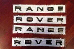 Scritte Range Rover Ecoque/Sport nere altei coloru