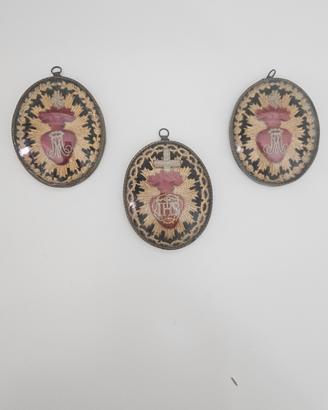 trittico Ex-voto Requilari Antichi sacro cuore -