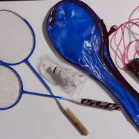 Racchette Badminton e Volano + Corda Fitness