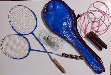Racchette Badminton e Volano + Corda Fitness