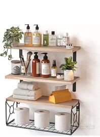 Mensole Bagno 3 Pezzi 