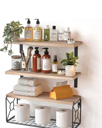 Mensole Bagno 3 Pezzi 