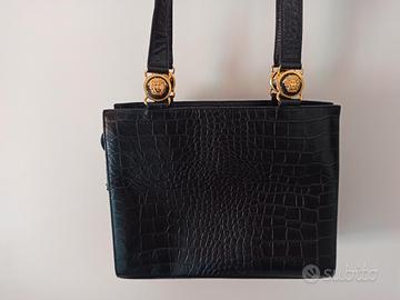 Borsa Gianni Versace in vera pelle di coccodrillo 