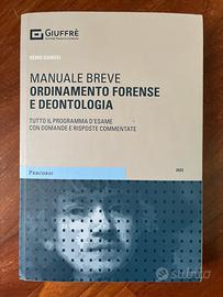 Manuale Ordinamento forsense e deontologia