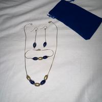 Parure gioielli-collana, bracciale e orecchini