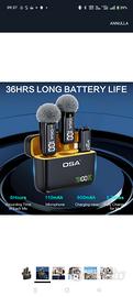 OSA Microfono Wireless da 2 Pezzi per iPhone iPad 