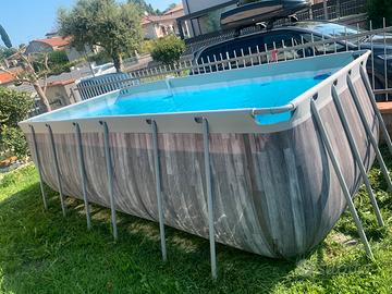 Piscina da giardino fuori terra h 1,22, 2,01x 4,13
