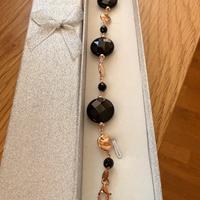 Bracciale in argento con pietre dure naturali