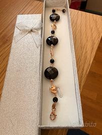 Bracciale in argento con pietre dure naturali