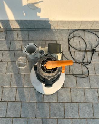 pompa e filtro a sabbia per piscina