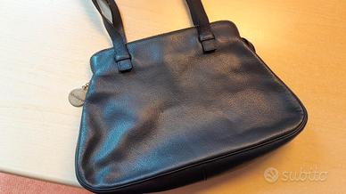 Borsa in pelle blu