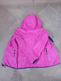 felpa in pile con cappuccio