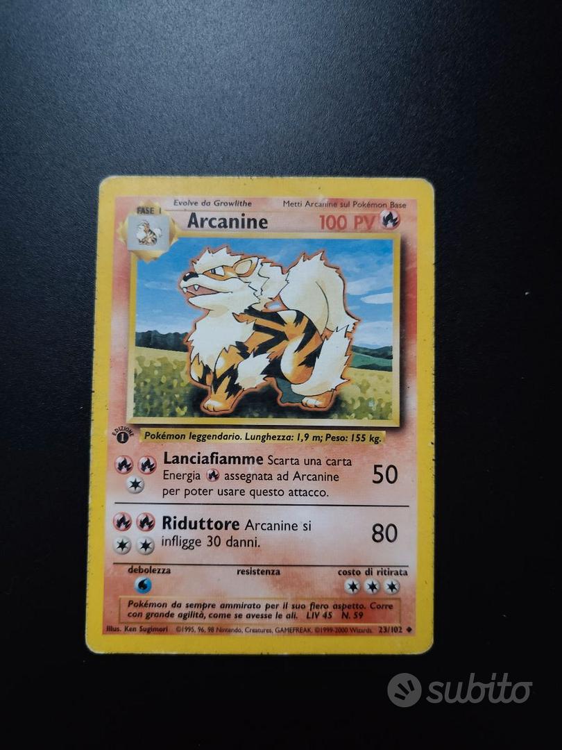 Pokemon Arcanine 1 Edizione - 23/102 Set Base (ITA - Collezionismo In  vendita a Forl-Cesena
