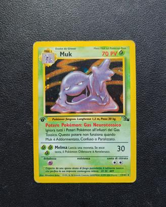 Muk Holo Fossil Prima Edizione - Carte Pokemon 