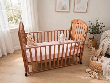 Lettino Neonato in legno 135x70+ materasso.
