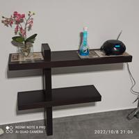 Console/Madia ingresso con specchio  legno wenge 