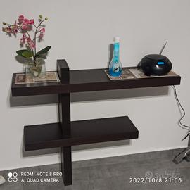 Console/Madia ingresso con specchio  legno wenge 