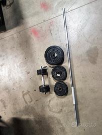 pesi palestra Ghisa manubrio dischi fitness 