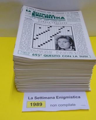 LA SETTIMANA ENIGMISTICA, anno 1989, NON compilati