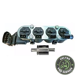 4 INIETTORI LANDI RENZO TAPPO NERO GPL CON FLAUTO