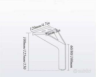 Piedi moderni in metallo, per divani o mobili
