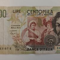 #2. Banconota 100000 Lire Caravaggio II tipo.