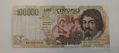 #2. Banconota 100000 Lire Caravaggio II tipo.