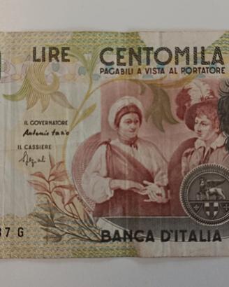 #2. Banconota 100000 Lire Caravaggio II tipo.