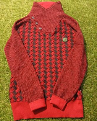Maglioncino Stone Island Nero e Rosso Size S 