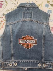 gilè jeans Levi's con ricamo Harley Davidson 