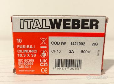 Fusibili cilindrici ITALWEBER – Nuovi