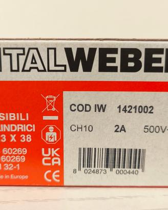 Fusibili cilindrici ITALWEBER – Nuovi