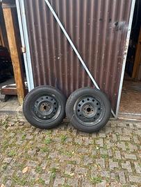 2 cerchione + gomma 165/70R14