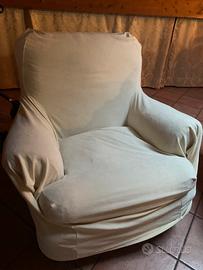 Poltrone in pelle con fodera