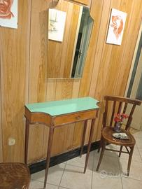 Consolle e Specchio Vintage Anni '50/'60 in Legno