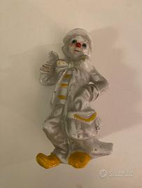 Clown pagliaccio vintage in ceramica kitsch