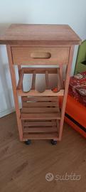 mobiletto cucina in legno 