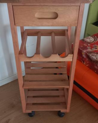 mobiletto cucina in legno 