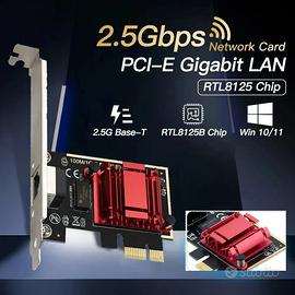 Scheda Ethernet 2.5 Gbps - Realtek PCIe RJ45