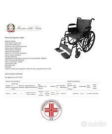 Sedia a rotelle pieghevole colore nero