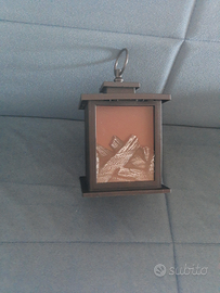 Lanterna caminetto finto a pile