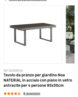 Tavolino esterno naterial