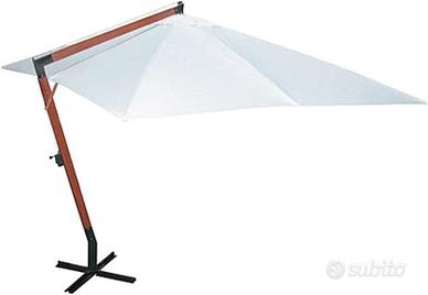 ombrellone galleggiante con stelo in legno