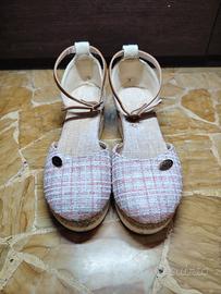 Sandali espadrillas con zeppa
